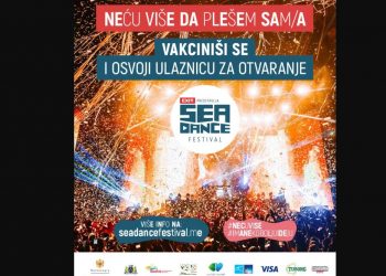 Sea Dance: Mladi koji se vakcinišu dobiće jednodnevne ulaznice