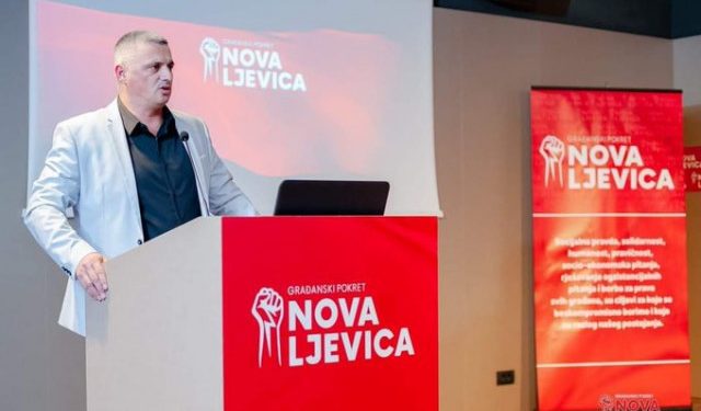Mijović predstavio novi slogan GP Nova ljevica: Ni jedan crnogorski glas URA-i i Demokratama