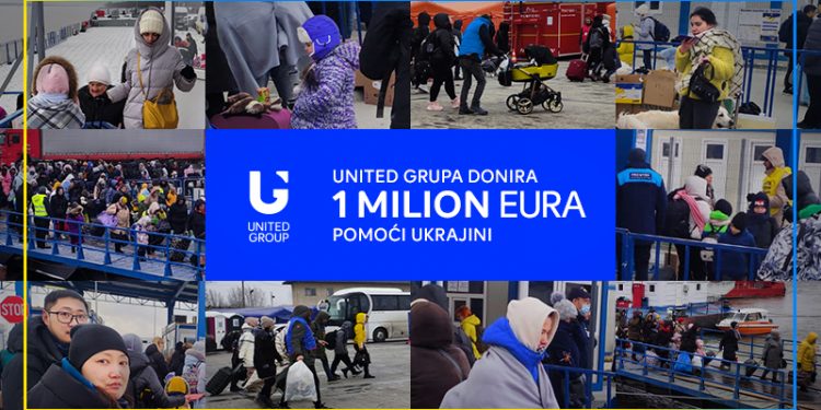 United Grupa donira 1 milion eura pomoći Ukrajini